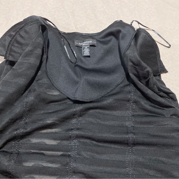 R&M Richards Black Ribbon Formal Jacket with Sequin Embellishments - Picture 7 of 15